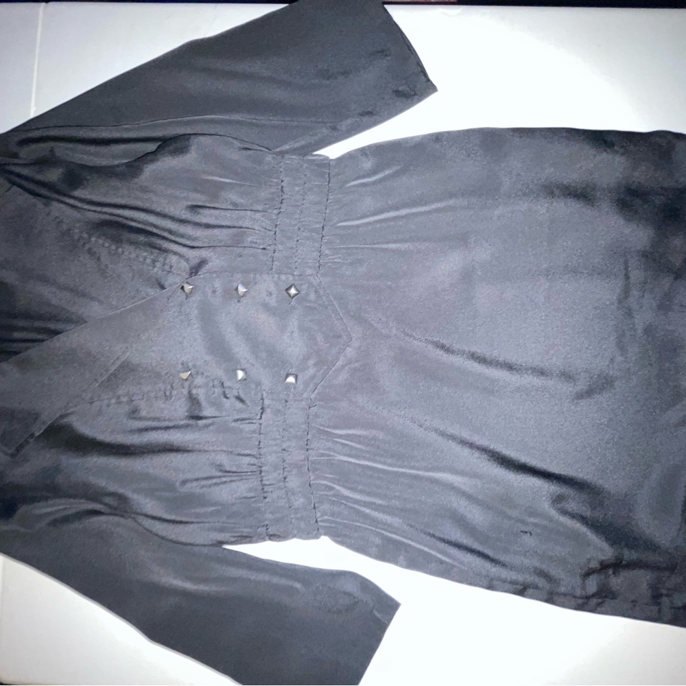 BCBGeneration Black Satin Dress